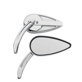 Custom Chrome Vintage Billet Style Rearview Mirrors Black Chrome Fit For Harley Touring Sportster XL